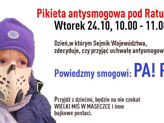 WARSZAWA/LEGIONOWO. Smogowi na Mazowszu mówimy: PA PA! [pikieta pod Ratuszem]