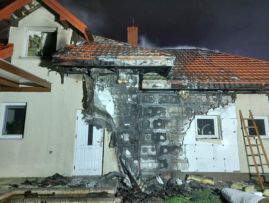 WIELISZEW. Pożar poddasza w domu jednorodzinnym