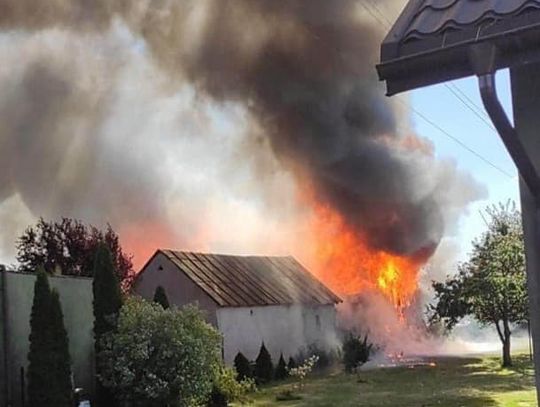 WIELISZEW. Pożar stodoły w Górze