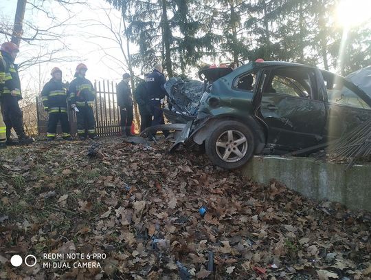 WIELISZEW. Uderzył w drzewo i ściął ogrodzenie