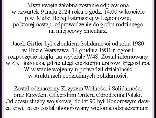 Wspomnienie i przesłanie do Jacka