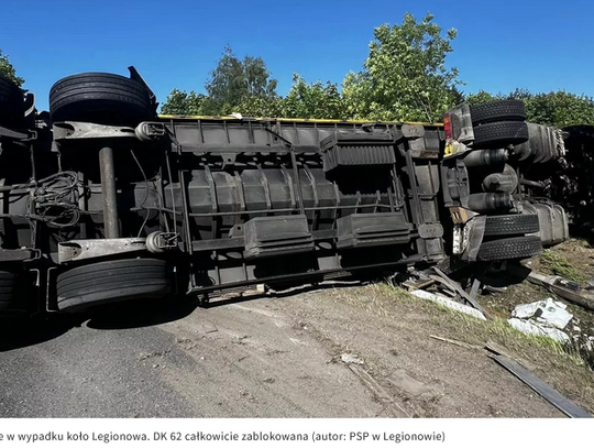 Wypadek drogowy w pobliżu Serocka :: są ranni