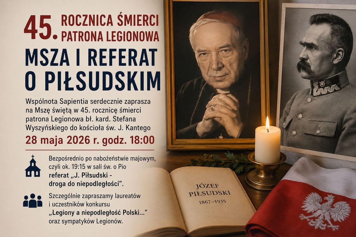 45. rocznica śmierci patrona Legionowa. Msza i referat o Piłsudskim