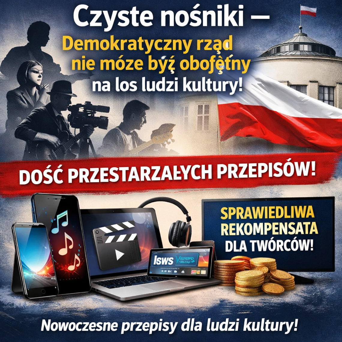 Czyste nośniki – demokratyczny rząd nie może być obojętny na los ludzi kultury