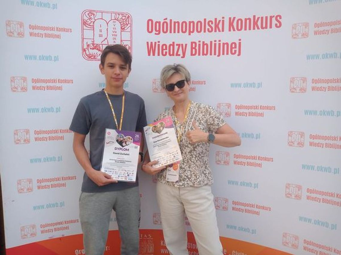 Dawid Zuchalski – finalistą Ogólnopolskiego Konkursu Wiedzy Biblijnej