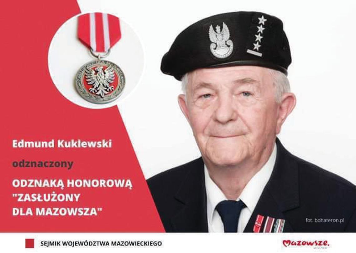 JABŁONNA. Edmund Kuklewski odznaczony - Kombatant zasłużony dla Mazowsza
