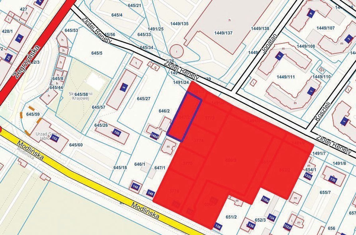 JABŁONNA. Nowe osiedle bloków i szeregowców przy Kauflandzie i Obi