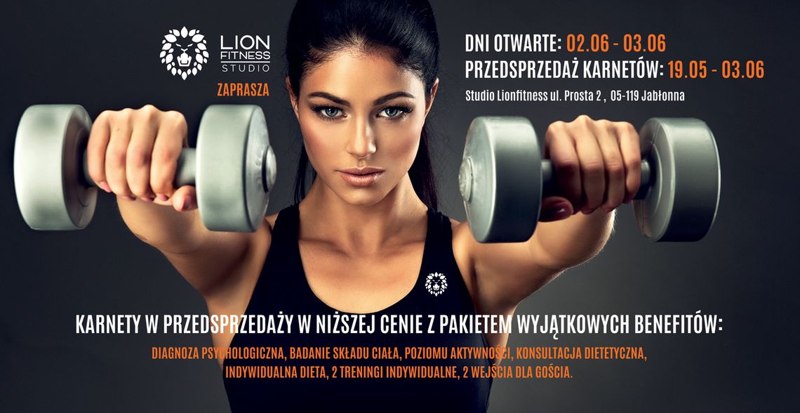 JABŁONNA. WIELKIE OTWARCIE Studia Lionfitness JABŁONNA. WIELKIE OTWARCIE Studia Lionfitness