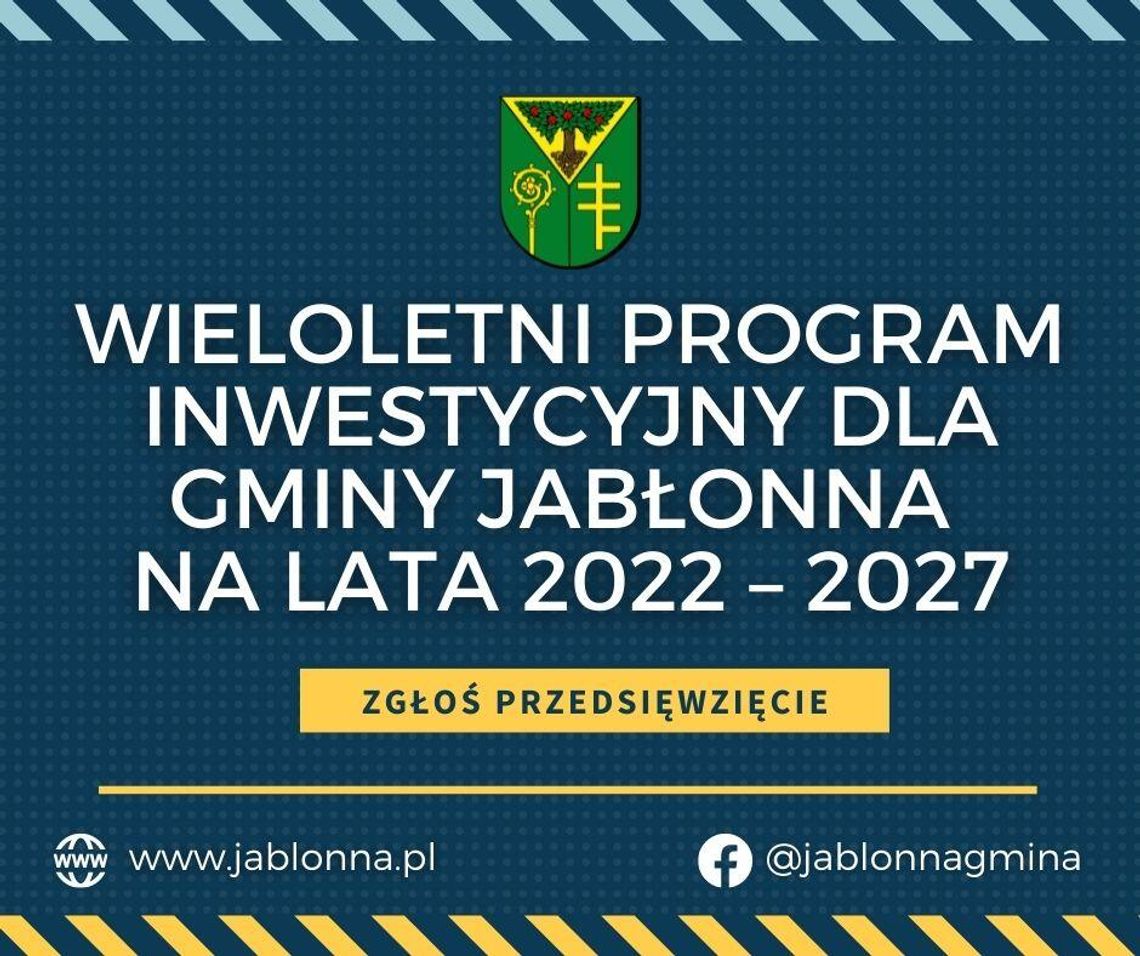 JABŁONNA. Wieloletni Program Inwestycyjny. Zgłoś swój pomysł