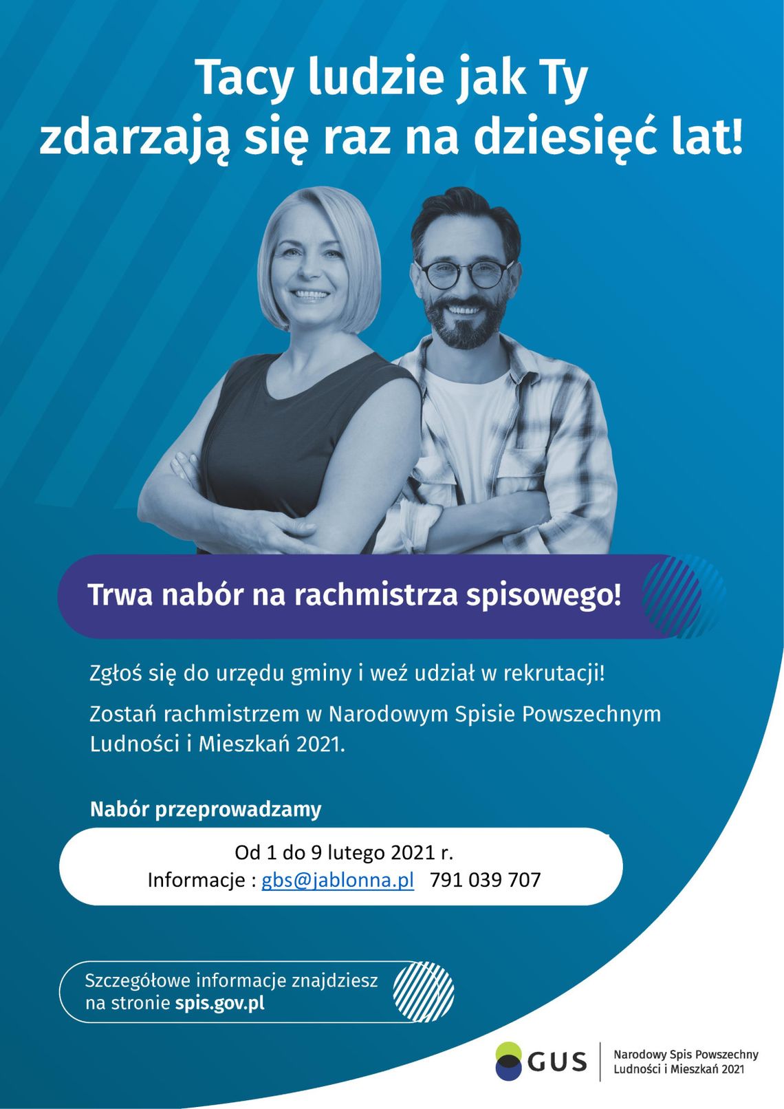 JABŁONNA. Zostań rachmistrzem spisowym