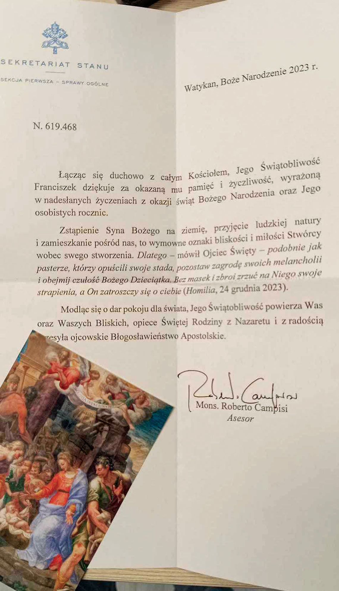 JADWISIN. Uczniowie dostali list od Franciszka