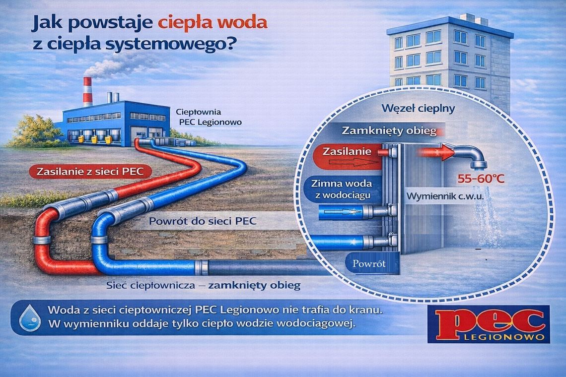 Jak powstaje ciepła woda z ciepła sieciowego? Kompleksowe wyjaśnienie PEC „Legionowo”