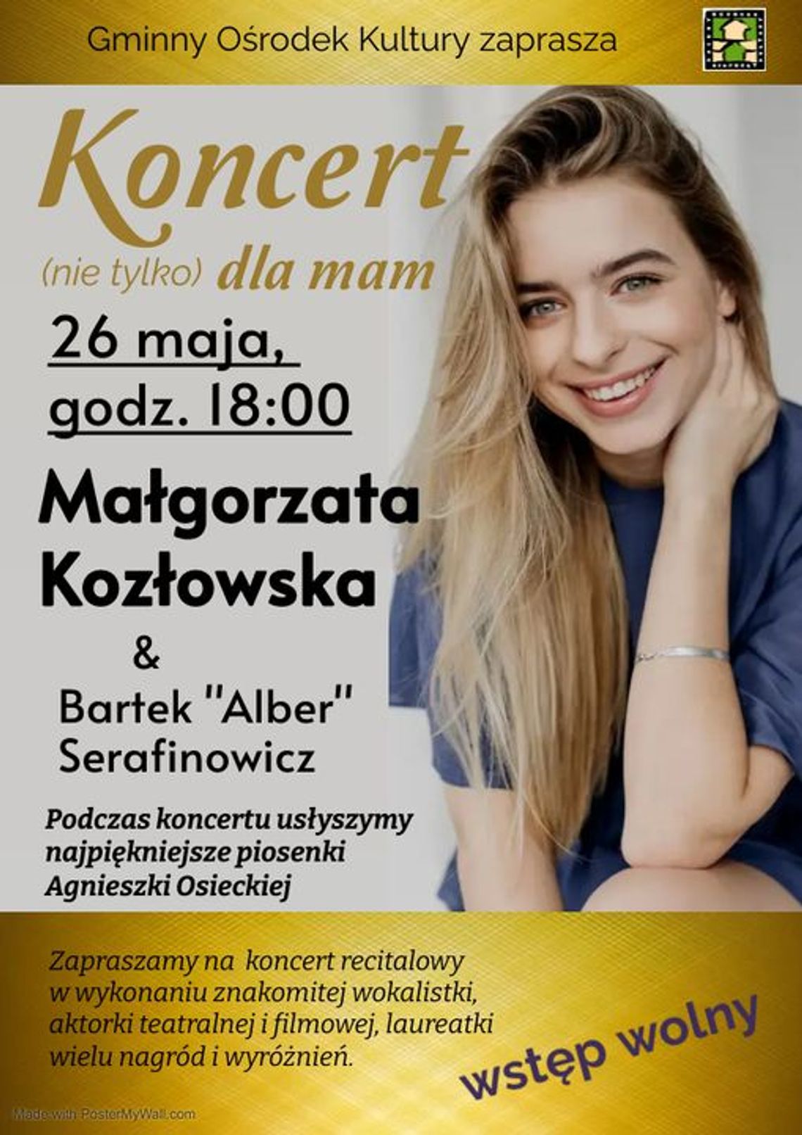 Koncert Małgorzaty Kozłowskiej w Nieporęcie – piosenki Agnieszki Osieckiej