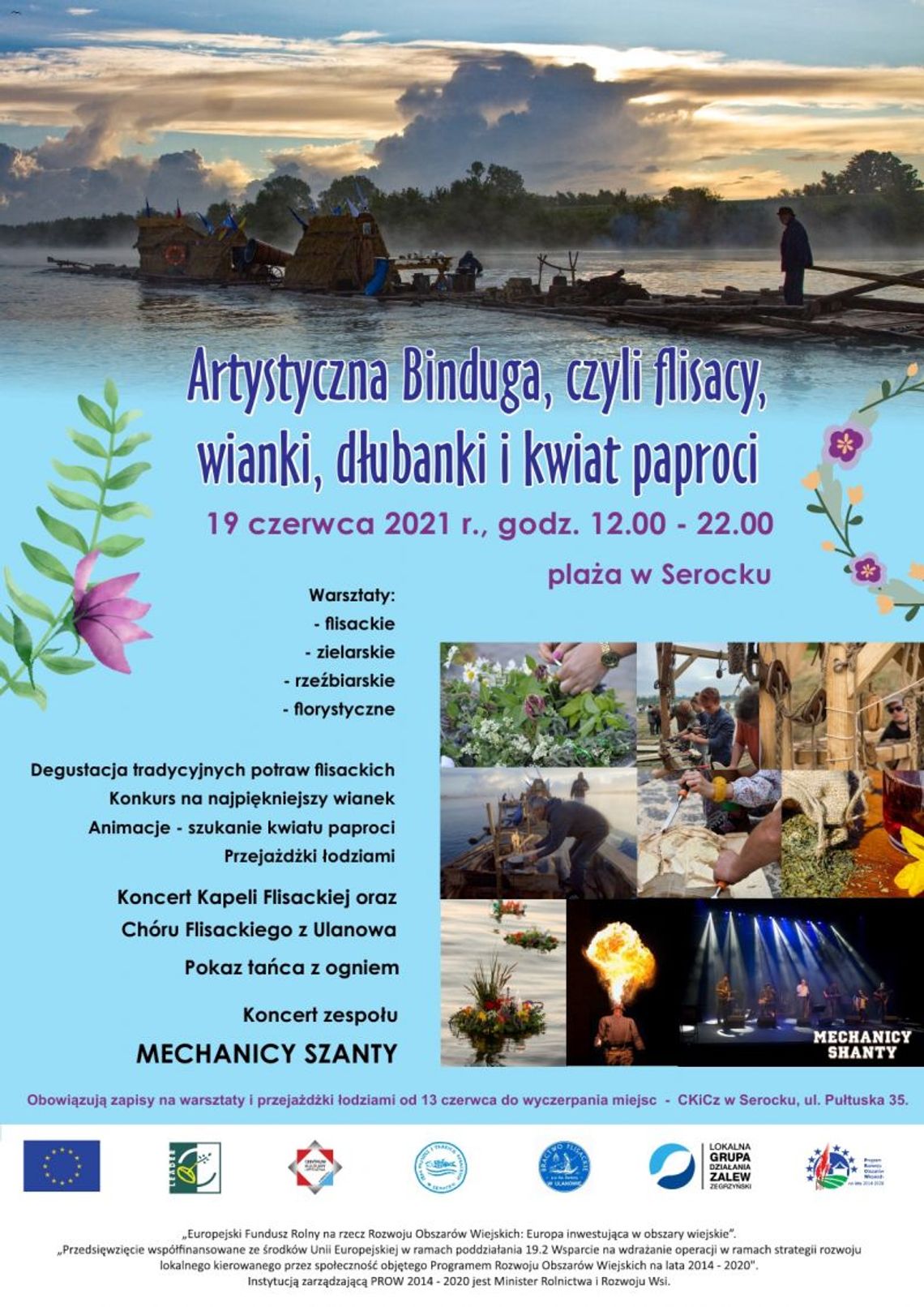 KULTURA. Artystyczna Binduga, czyli flisacy, wianki, dłubanki i kwiat paproci w Serocku