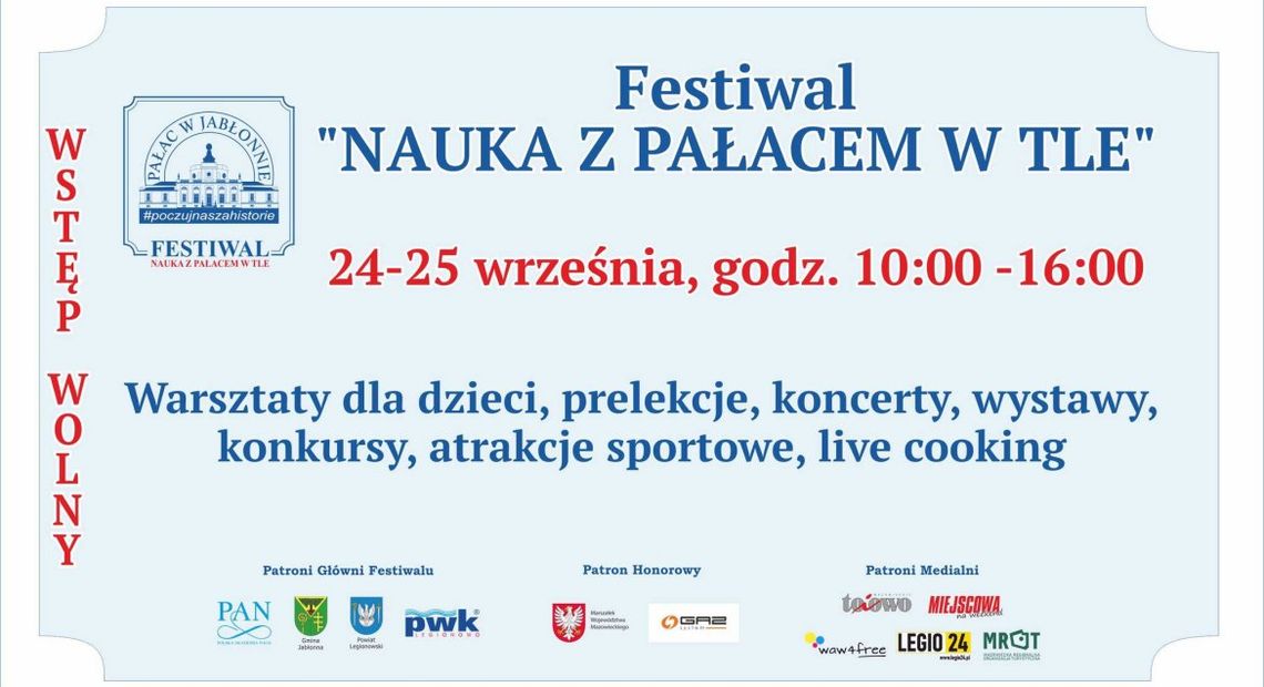 KULTURA. Festiwal „NAUKA Z PAŁACEM W TLE”