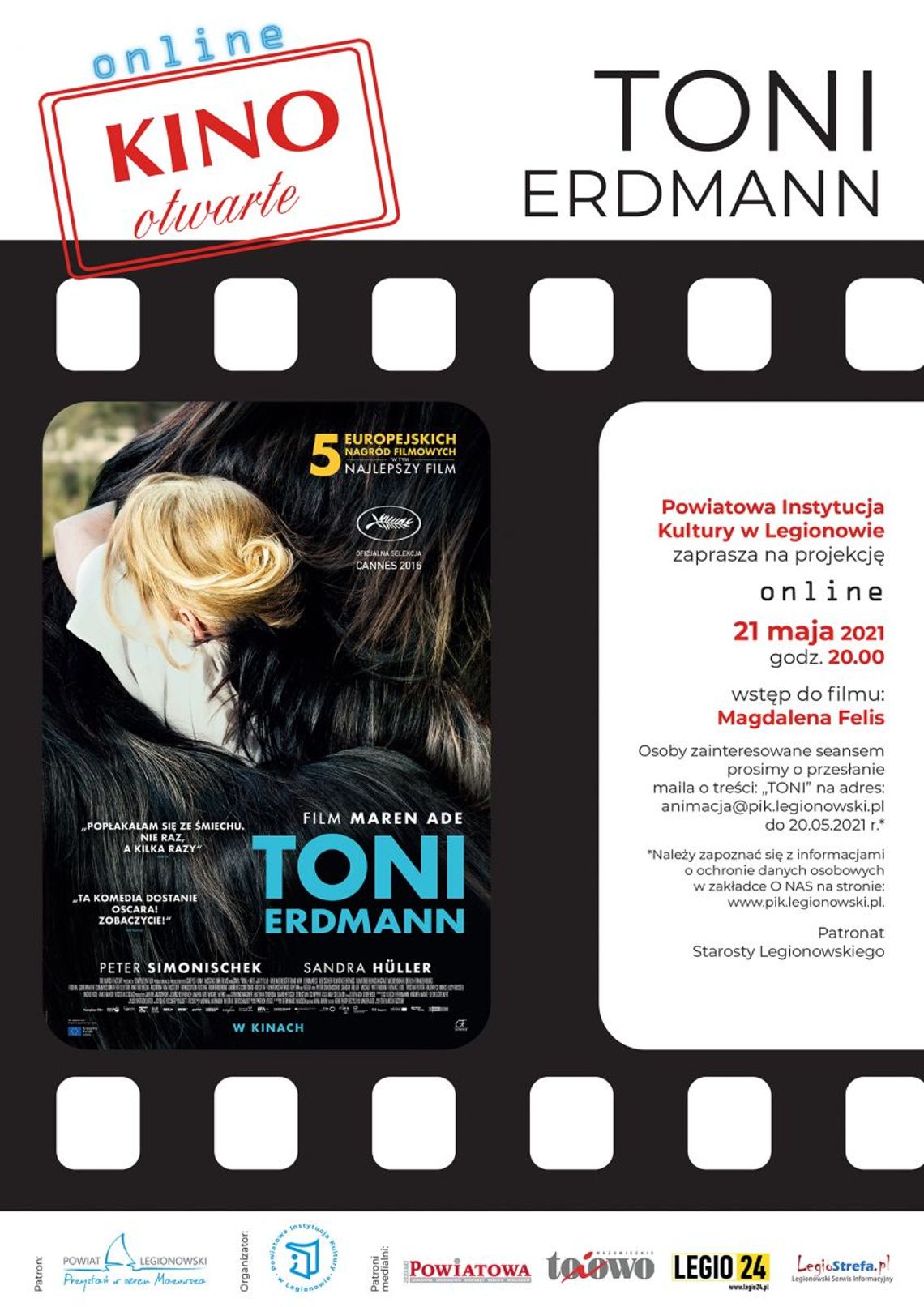 KULTURA. „Toni Erdmann” - komedia w Kinie Otwartym