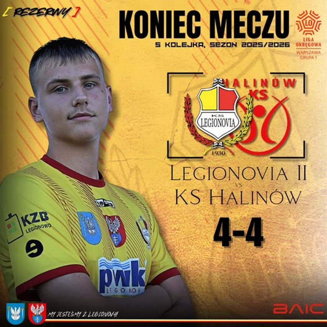 Legionovia II zremisowała w ośmiobramkowym widowisku