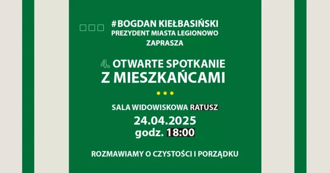 LEGIONOWO. 4. spotkanie prezydenta Kiełbasińskiego z mieszkańcami