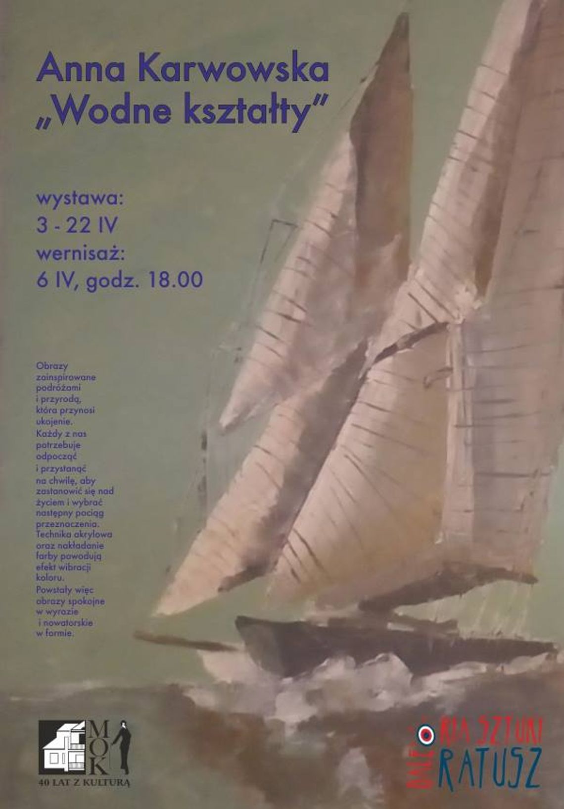 LEGIONOWO. Anna Karwowska  - "Wodne kształty" - wernisaż