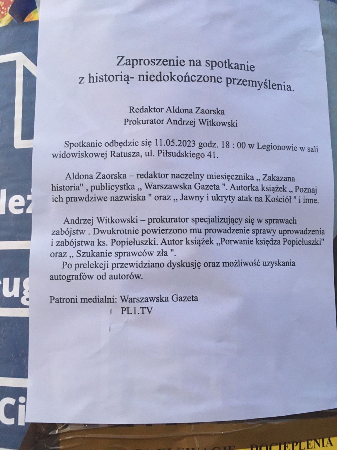 LEGIONOWO. Antysemickie wystąpienie w Ratuszu?