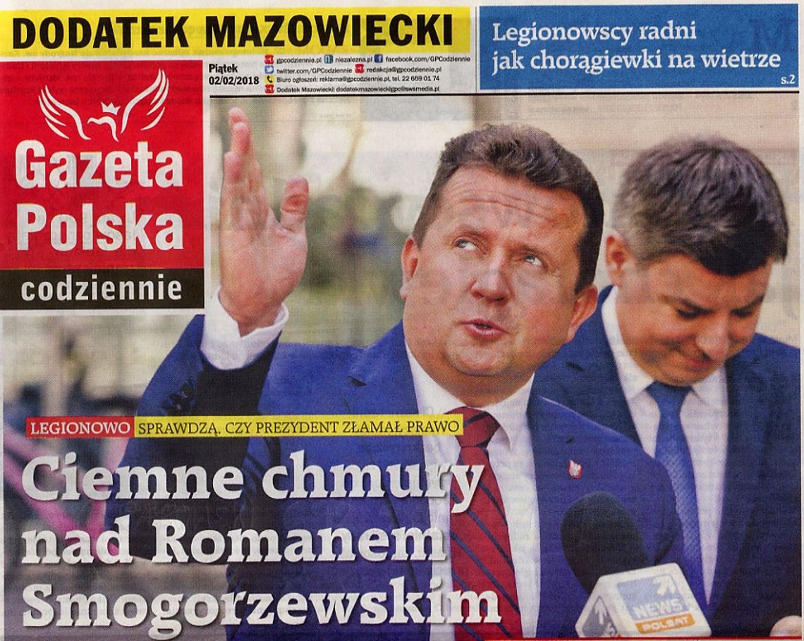 LEGIONOWO. Ciemne chmury nad Romanem Smogorzewskim - Sprawdzą, czy prezydent złamał prawo LEGIONOWO. Ciemne chmury nad Romanem Smogorzewskim - Sprawdzą, czy prezydent złamał prawo