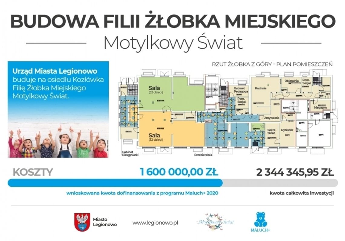 LEGIONOWO. Filia żłobka z dotacją. Program „Maluch+” LEGIONOWO. Filia żłobka z dotacją. Program „Maluch+”