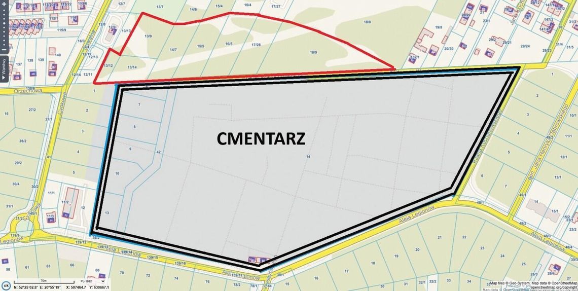 LEGIONOWO. Miasto pozyskuje 1,5 ha pod rozbudowę cmentarza