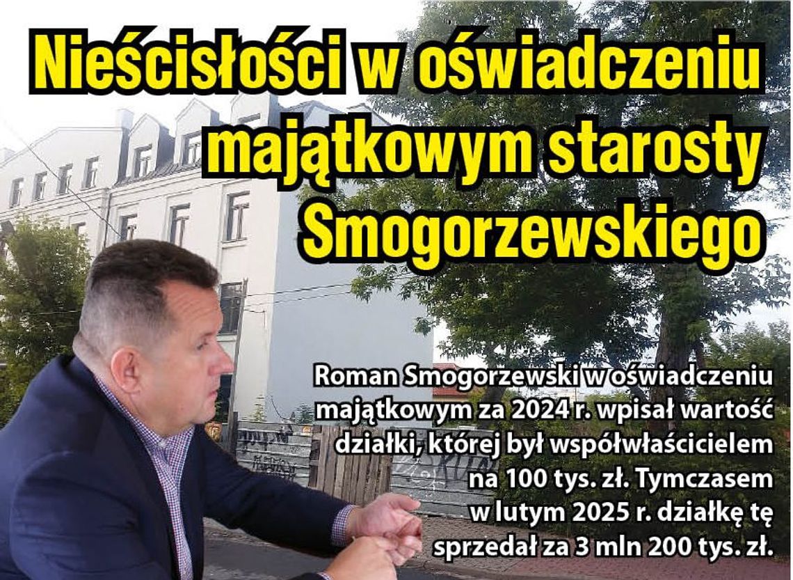 LEGIONOWO. Nieprawdziwe dane w oświadczeniu majątkowym Starosty Smogorzewskiego