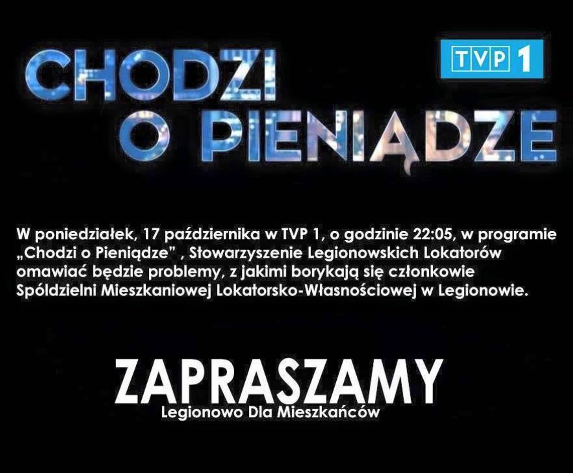 LEGIONOWO. O problemach legionowskich spółdzielców w TVP1