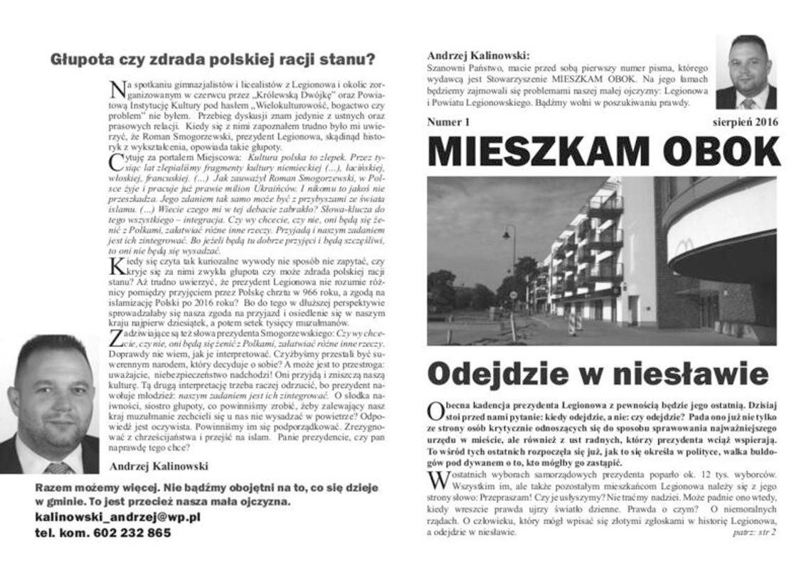 LEGIONOWO. Odejdzie w niesławie LEGIONOWO. Odejdzie w niesławie