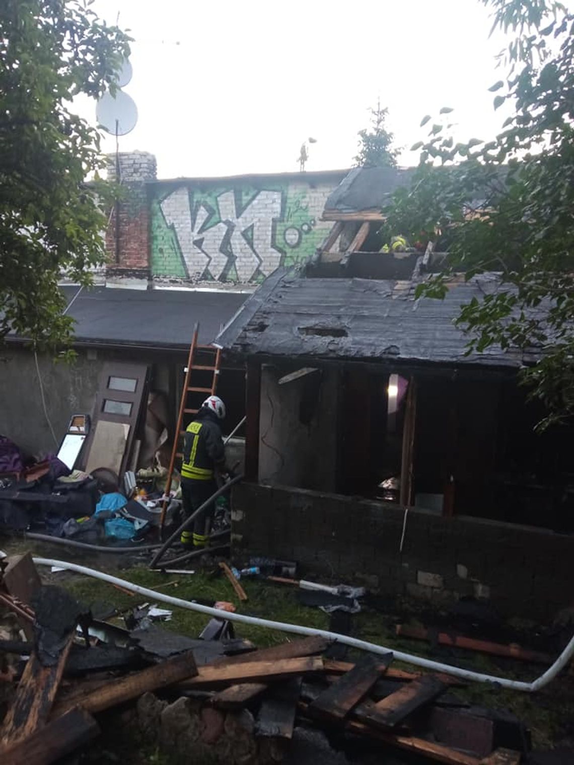 LEGIONOWO. Pożar na Grudziach LEGIONOWO. Pożar na Grudziach