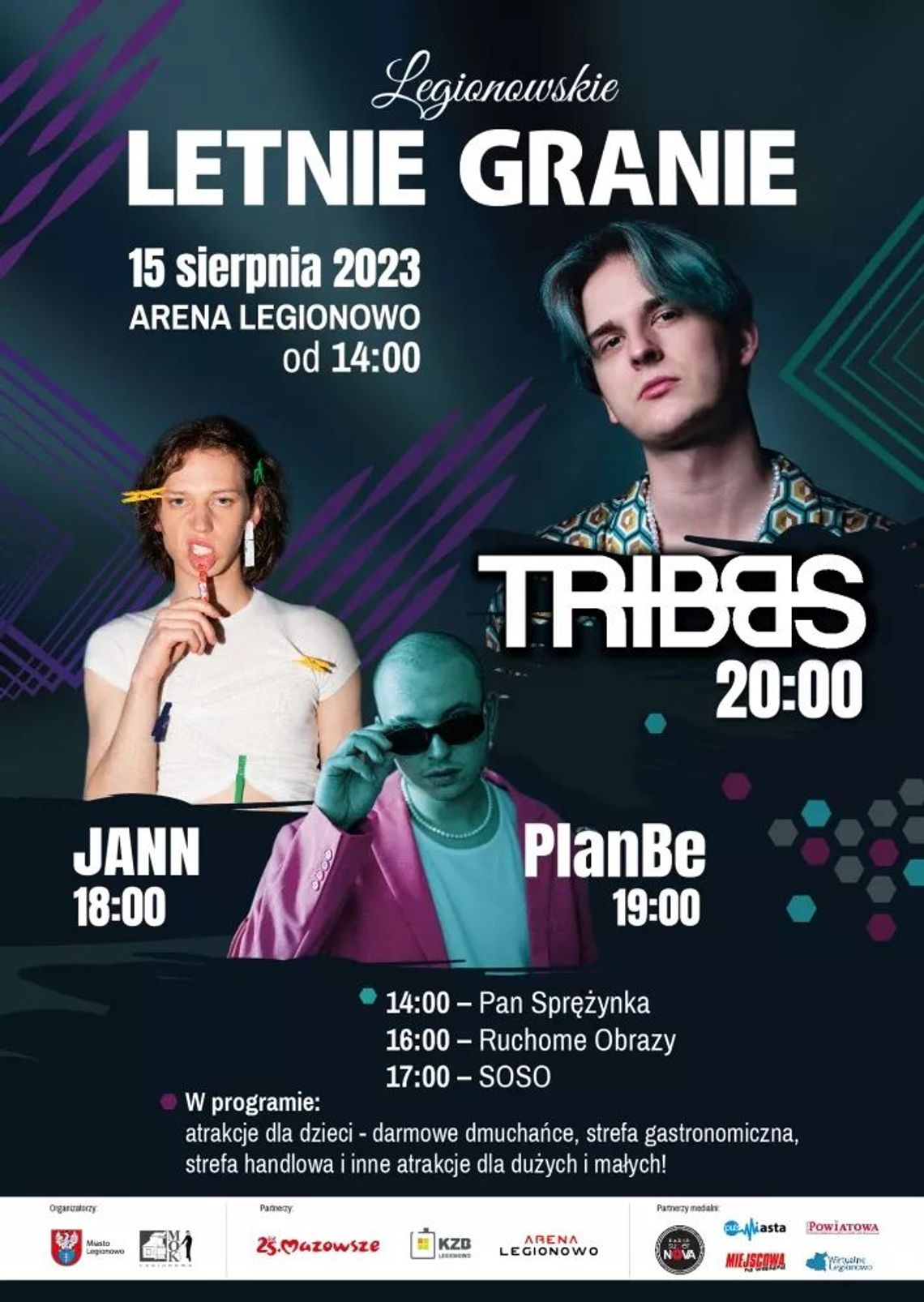 LEGIONOWO. Tribbs, Jann i PlanBe - 15 sierpnia w Legionowie