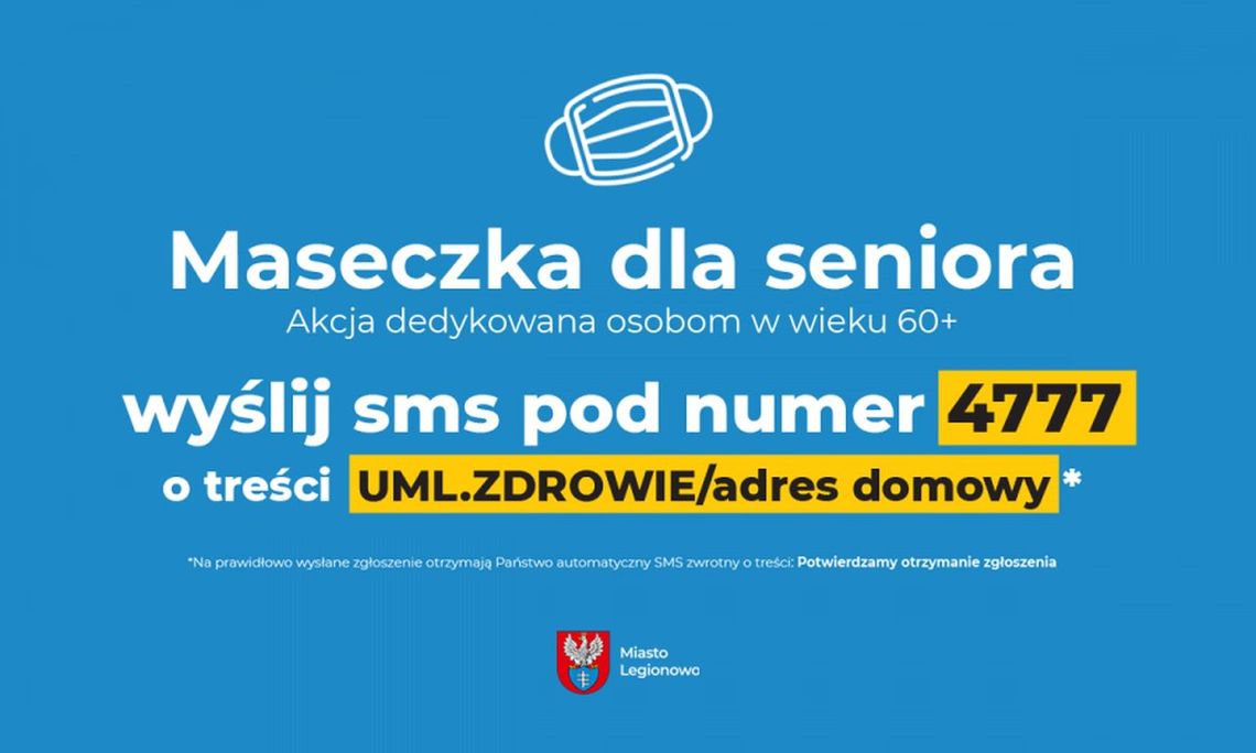 LEGIONOWO. Urząd dostarczy maseczki Seniorom LEGIONOWO. Urząd dostarczy maseczki Seniorom