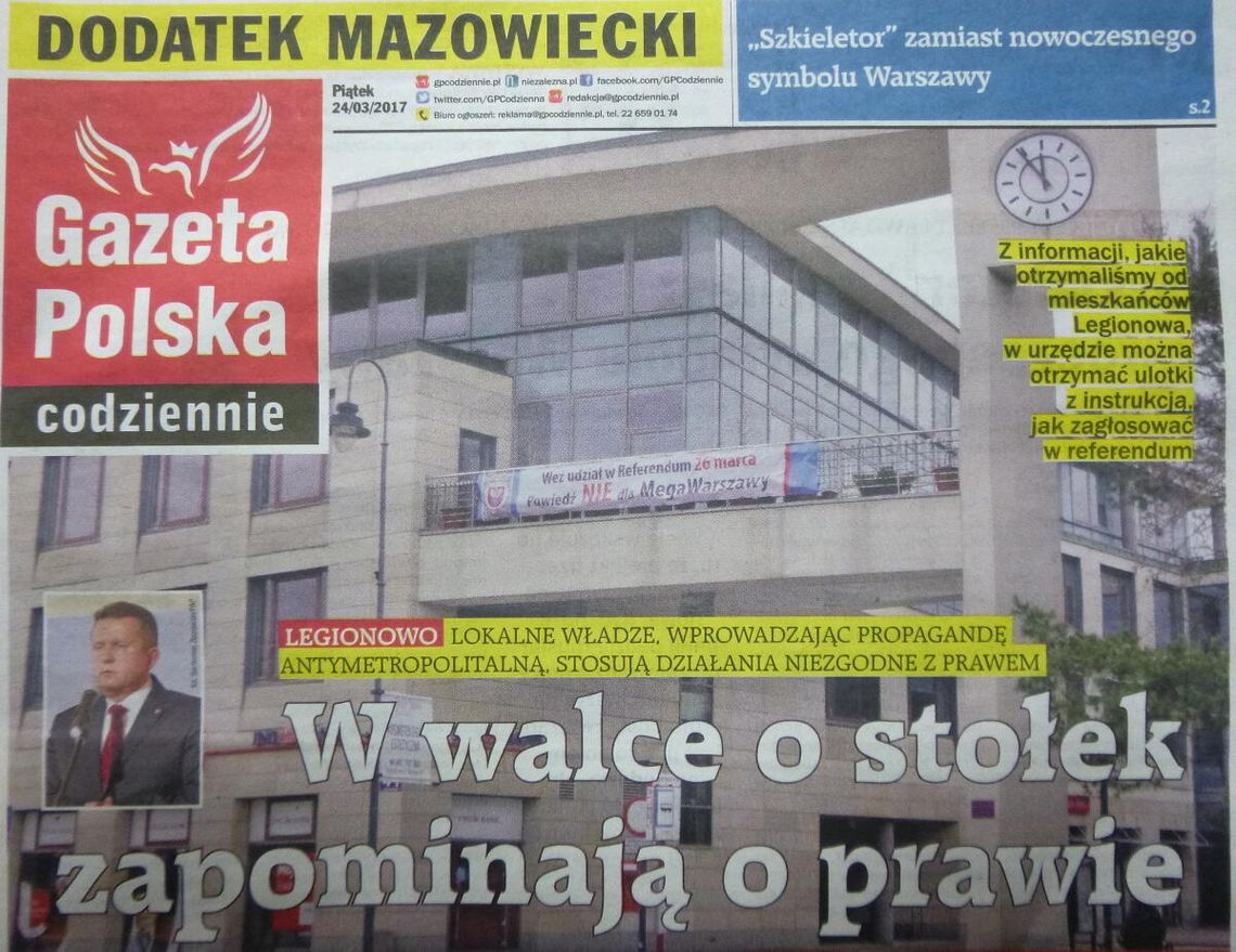 LEGIONOWO. „W walce o stołek zapominają o prawie”