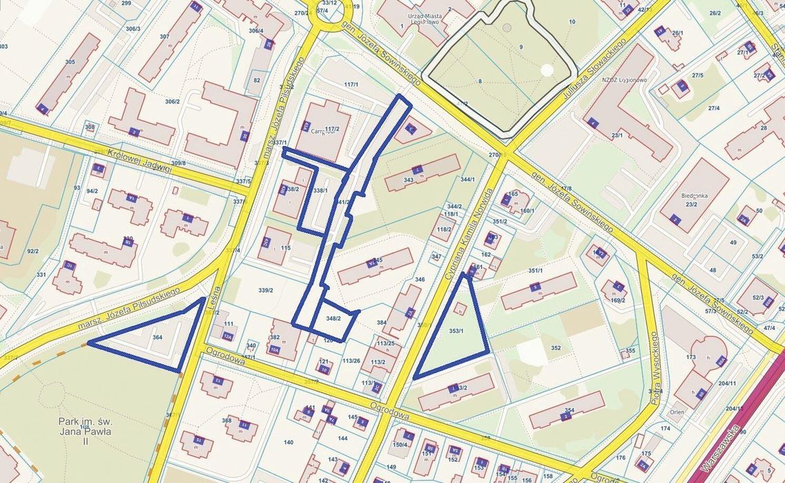 LEGIONOWO. Wnioski do planu ogólnego: Dogęszczenia – rejon Norwida – Piłsudskiego