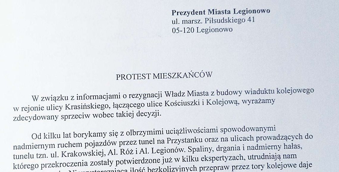 LEGIONOWO. Żądają budowy wiaduktu LEGIONOWO. Żądają budowy wiaduktu