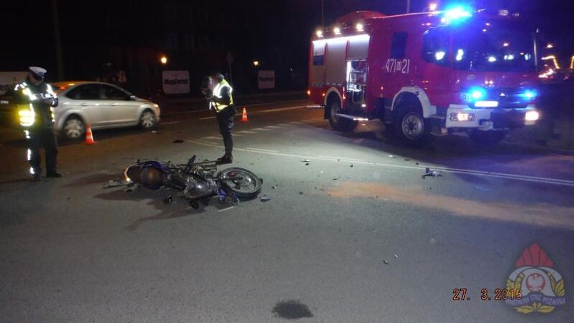 LEGIONOWO. Zderzenie osobówki z motocyklem LEGIONOWO. Zderzenie osobówki z motocyklem