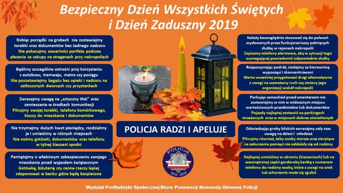 LEGIONOWSKI. Bezpieczny dzień wszystkich świętych i dzień zaduszny LEGIONOWSKI. Bezpieczny dzień wszystkich świętych i dzień zaduszny