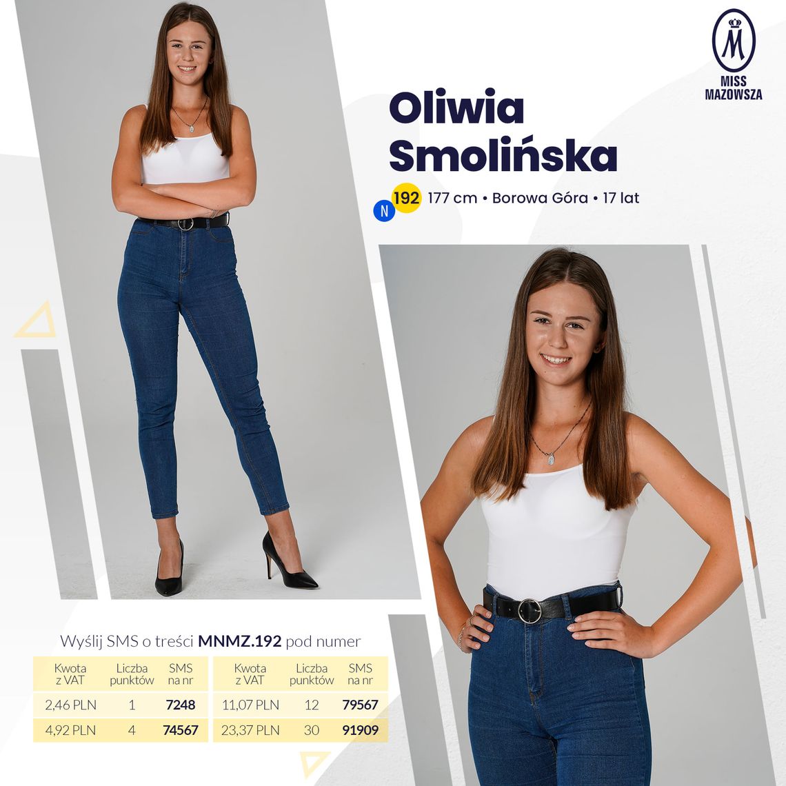 LEGIONOWSKI. Oliwia z Borowej Góry w finale Miss Mazowsza