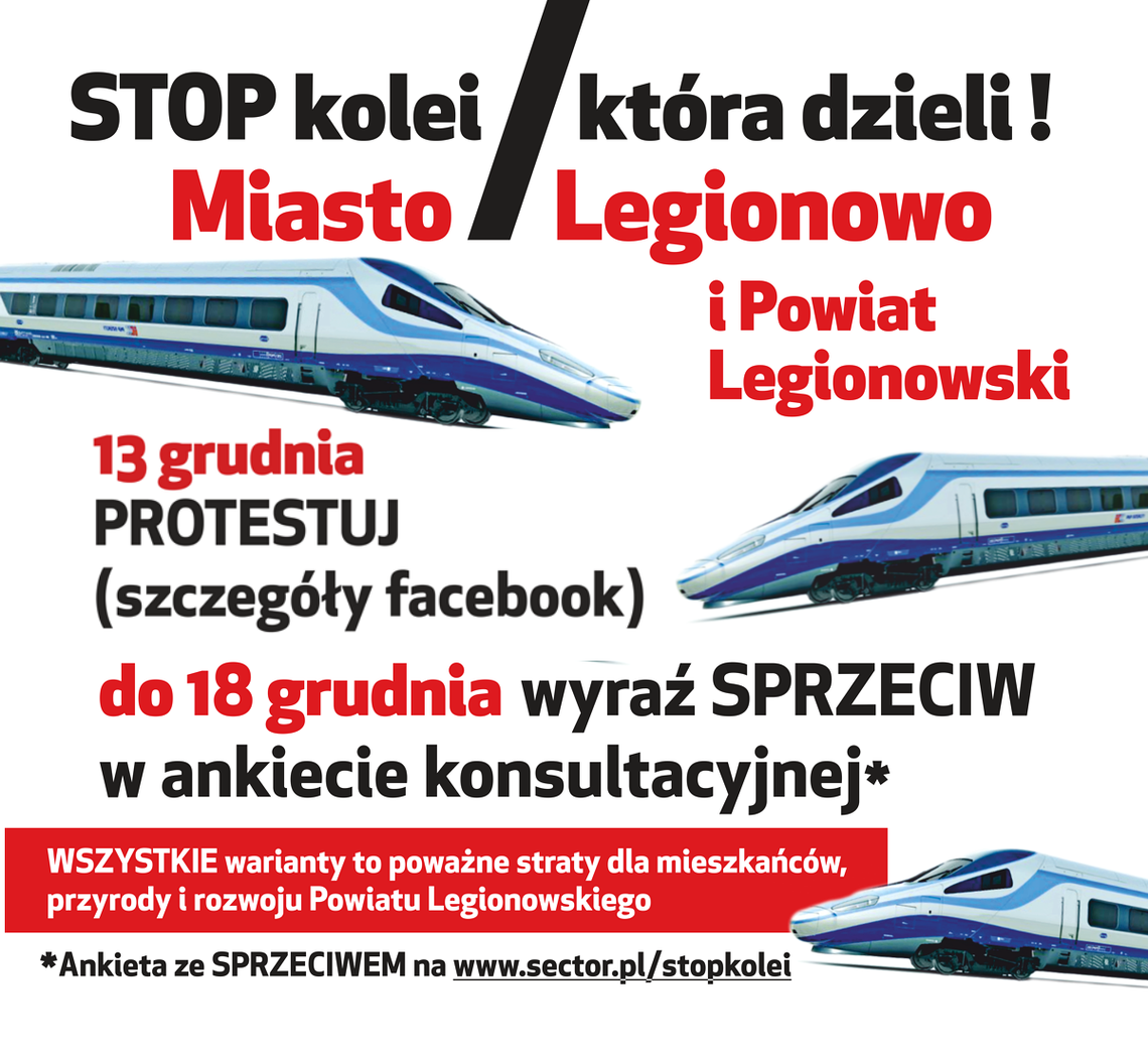 LEGIONOWSKI. Ostatni dzień, żeby zaprotestować przeciwko pomysłom kolei