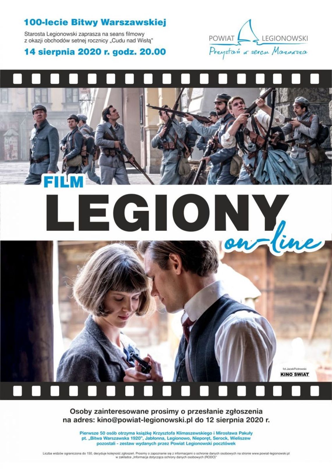 LEGIONOWSKI. Pokaz filmu "Legiony" z okazji 100. rocznicy Bitwy Warszawskiej