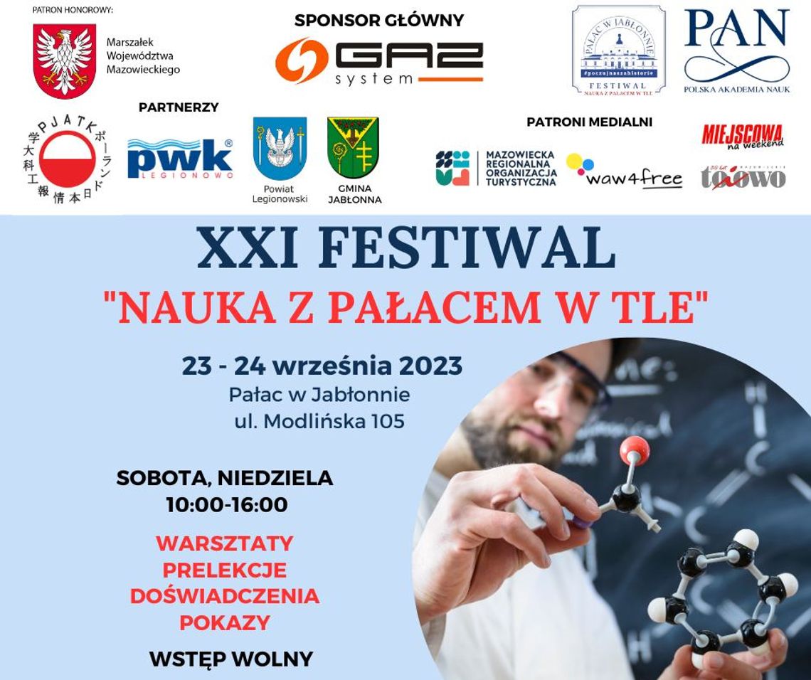 LEGIONOWSKI. XXI Festiwal Nauka z Pałacem w tle - program imprezy