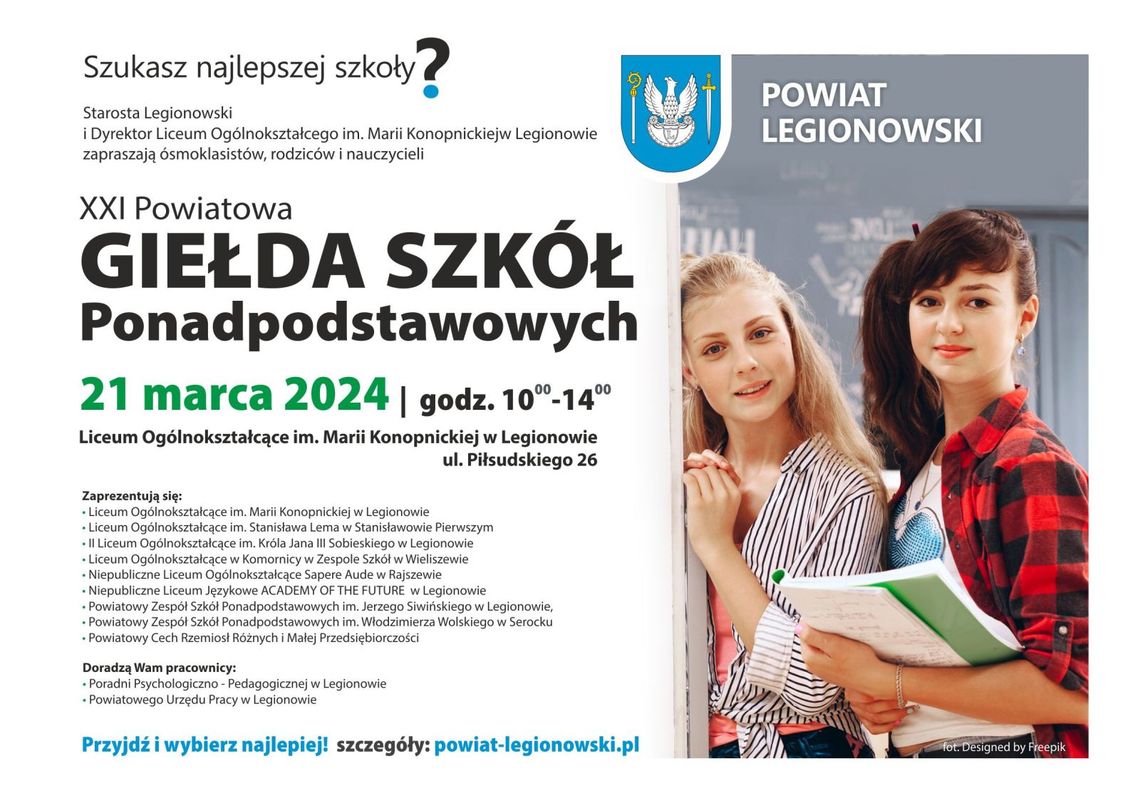 LEGIONOWSKI. XXI Powiatowa Giełda Szkół Ponadpodstawowych