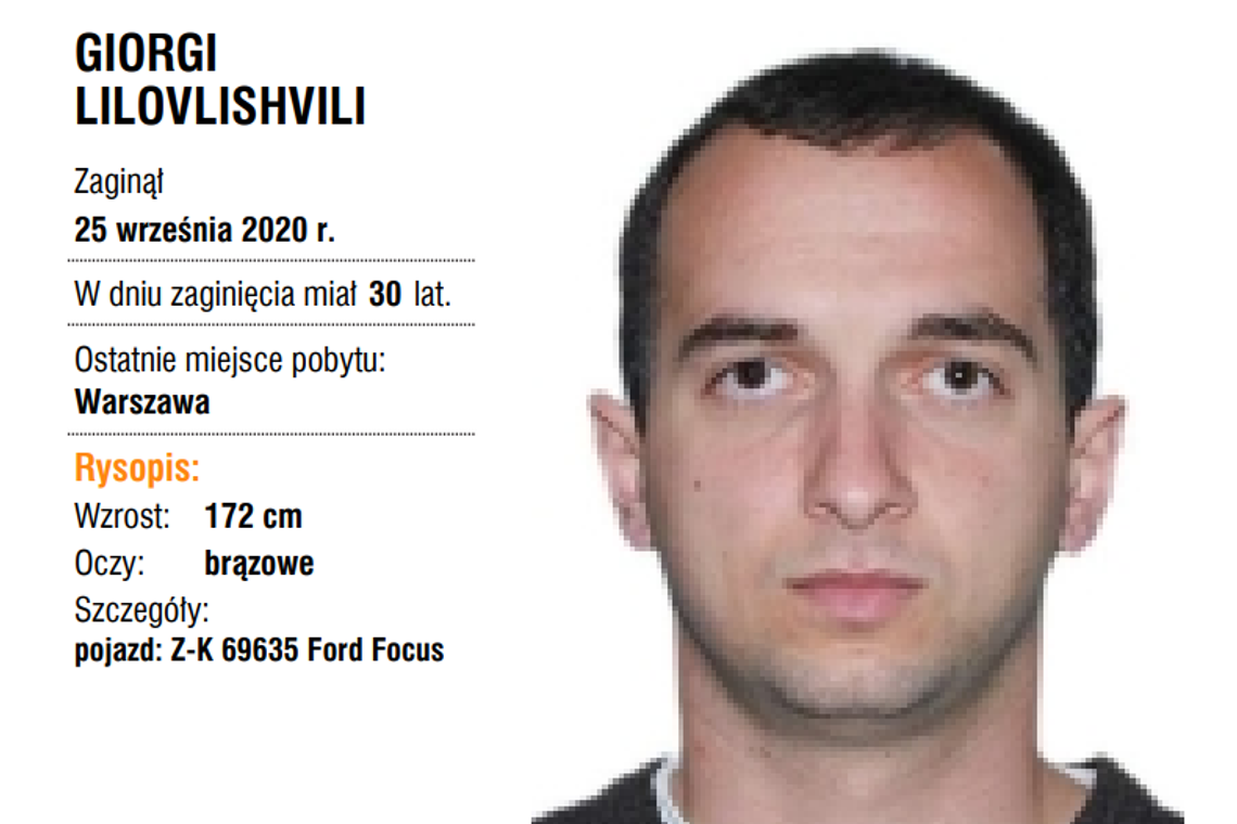 LEGIONOWSKI. Zaginął Giorgi Lilovlishvili