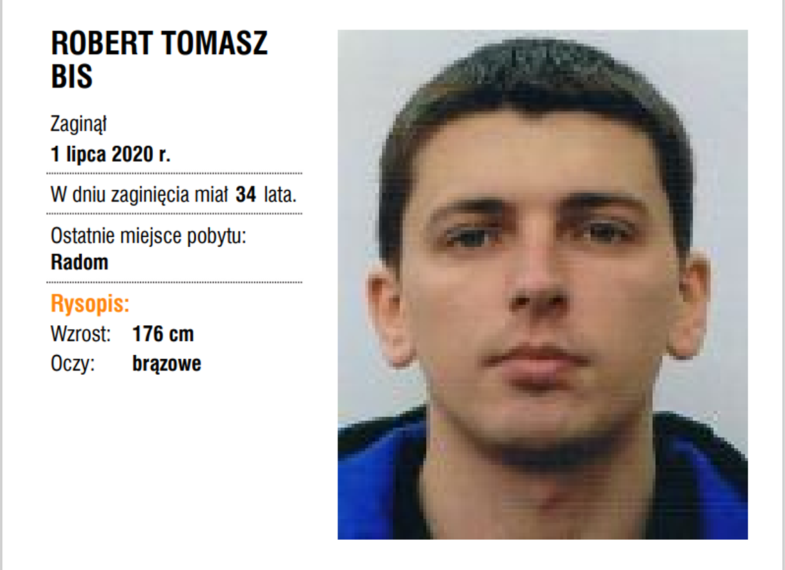 LEGIONOWSKI. Zaginął Robert Tomasz Bis