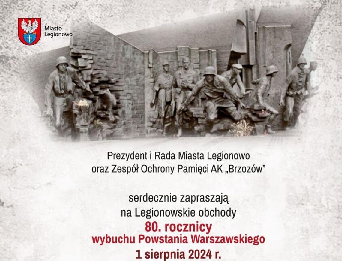 Legionowskie obchody 80. rocznicy wybuchu Powstania Warszawskiego
