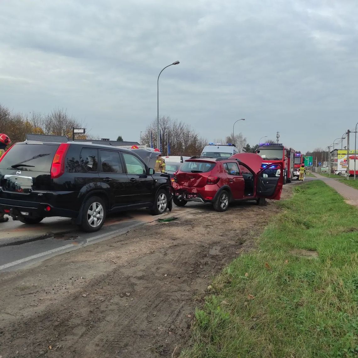 NIEPORĘT. Karambol na ul. Jana Kazimierza