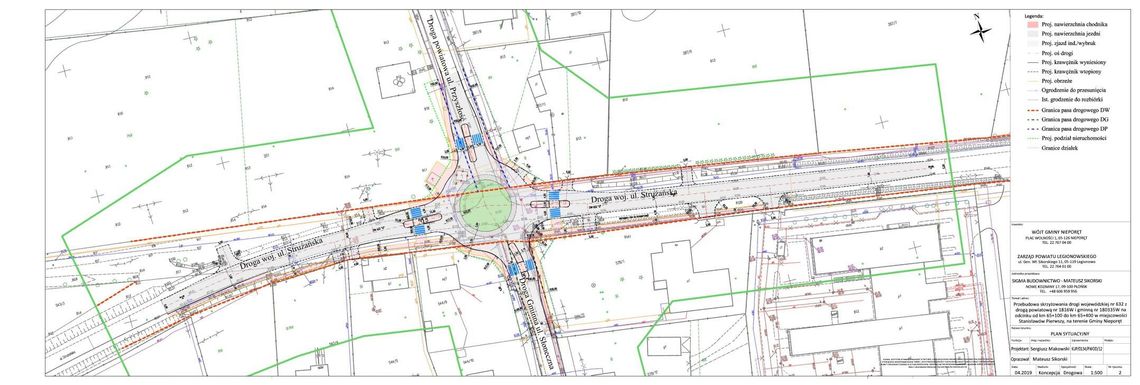 NIEPORĘT. Nowe rondo w Stanisławowie Pierwszym przy Strużańskiej [PROJEKT]
