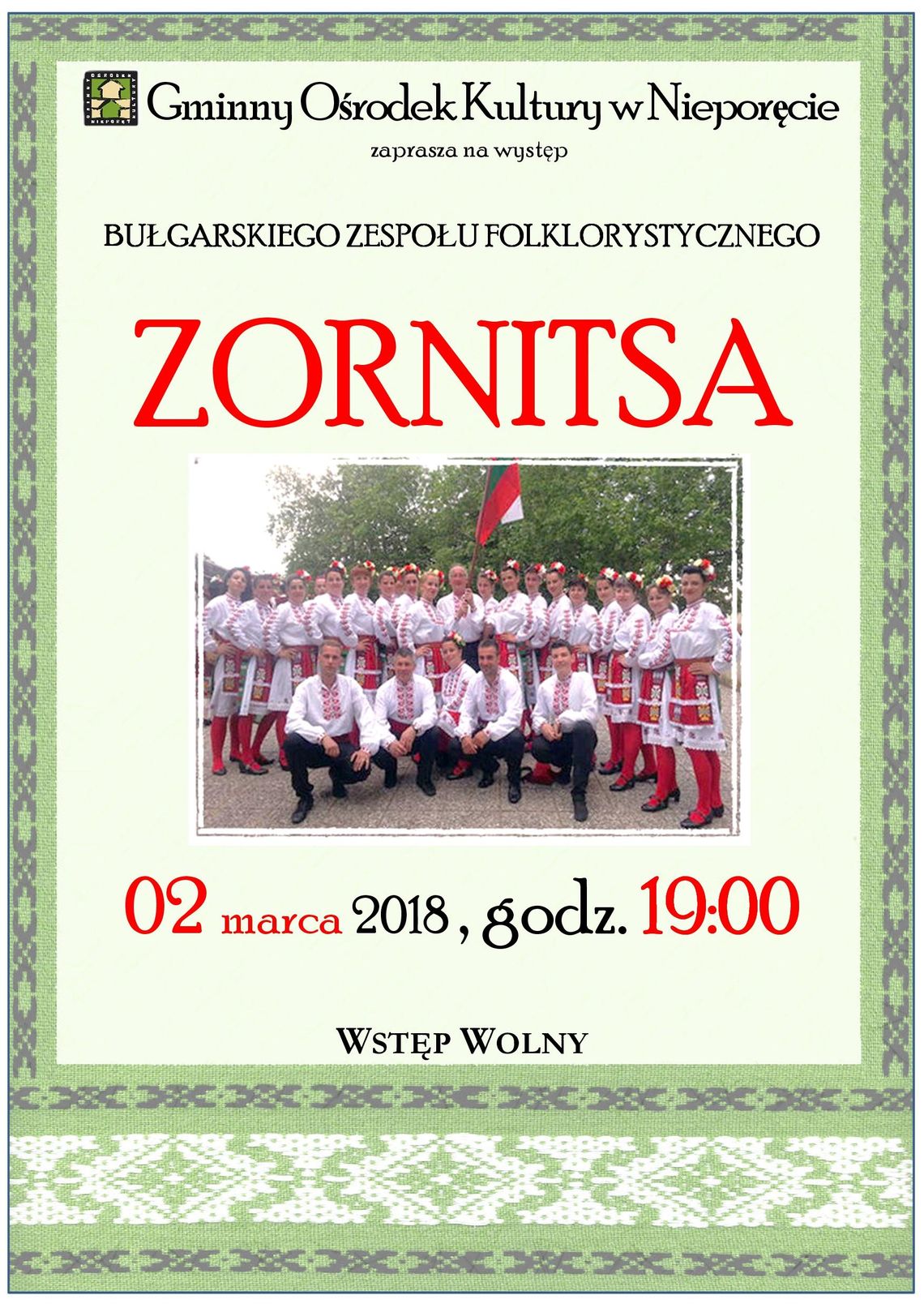 NIEPORĘT. Zornitsa - koncert w Gminnym Ośrodku Kultury