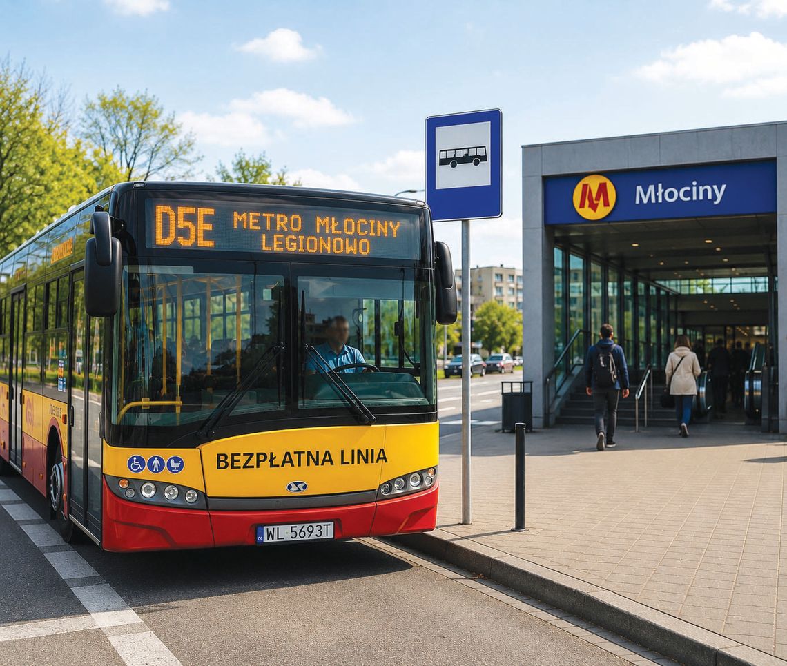 Nowa bezpłatna linia autobusowa połączy Legionowo z warszawskim metrem Nowa bezpłatna linia autobusowa połączy Legionowo z warszawskim metrem